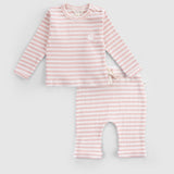 Organik Pamuklu Kaşkorse Modal Pembe Bebek Takımı Little Gusto