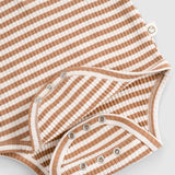 Ayarlanabilir Çıtçıtlı Modal Bebek Body Uzun Kollu Kahverengi Zıbın