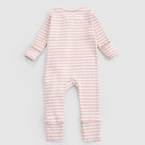 Kendinden Eldivenli ve Patikli Kaşkorse Modal Pembe Fermuarlu Tulum