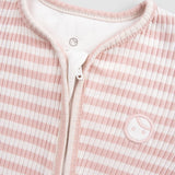 Kendinden Eldivenli ve Patikli Kaşkorse Modal Pembe Fermuarlu Tulum