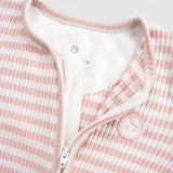 Kendinden Eldivenli ve Patikli Kaşkorse Modal Pembe Fermuarlu Tulum