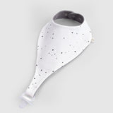 Organik Pamuk Sıvı Geçirmez Cosmos Desen Beyaz Emzik Tutuculu Önlük