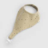 Organik Pamuk Sıvı Geçirmez Cosmos Desen Haki Emzik Tutuculu Önlük