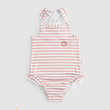 Askılı UV Korumalı Pembe Line Bebek Mayo - Little Gusto - Bebek Mayo