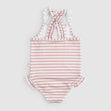 Askılı UV Korumalı Pembe Line Bebek Mayo - Little Gusto - 