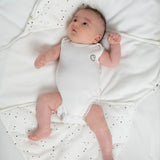 Ayarlanabilir Çıtçıtlı Atlet Beyaz Organik Pamuk Gusto Baskılı - Little Gusto - 