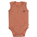 Ayarlanabilir Çıtçıtlı Atlet Cosmos Pembe Organik Pamuk - Little Gusto - Bebek Zıbın ve Body