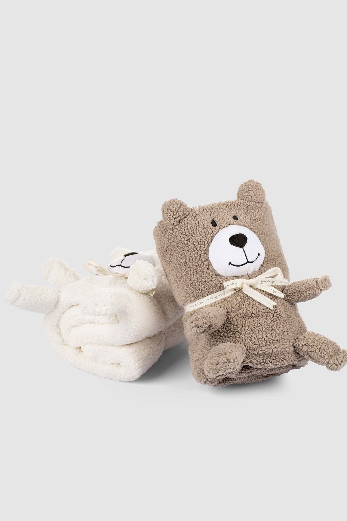Wellsoft Ayıcık Kahve Bebek Battaniyesi - Little Gusto - 