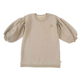 Balon Kollu Sweat Çocuk Bej Organik Pamuk - Little Gusto - Çocuk Sweat