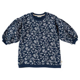 Balon Kollu Sweat Çocuk Orenda Lacivert Organik Pamuk - Little Gusto - Çocuk Sweat