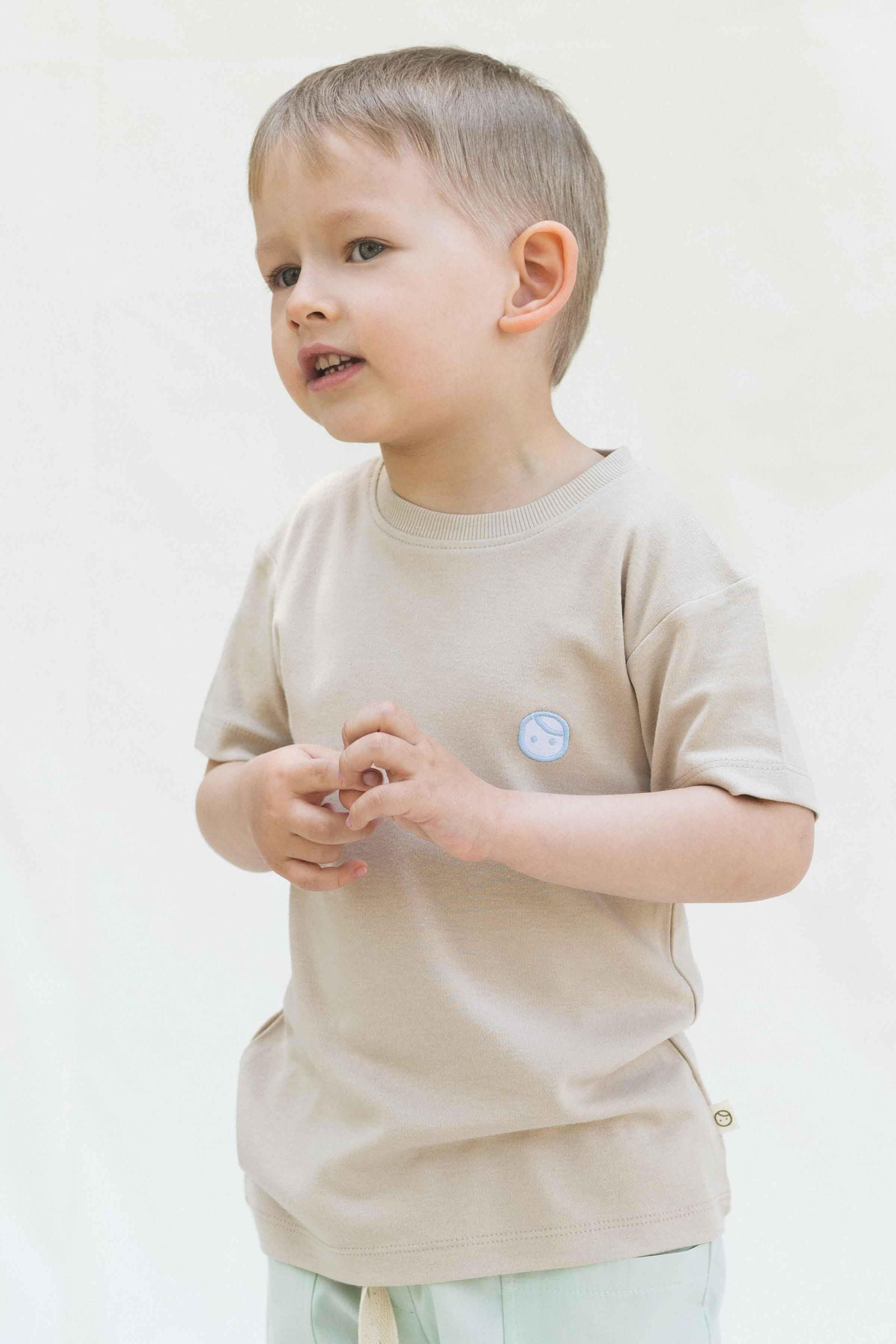 Bambu Çocuk Tişört Bej - Little Gusto - Çocuk Tişört