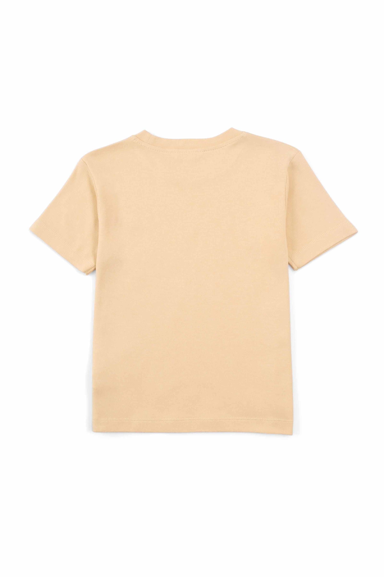 Bambu Oversize Çocuk Tişört Sarı - Little Gusto - 