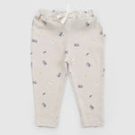 Organik Pamuk Bebek Pantolonu Bej Little Farm Pantolon Little Gusto