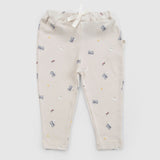 Organik Pamuk Bebek Pantolonu Bej Little Farm Pantolon Little Gusto
