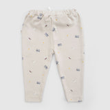 Organik Pamuk Bebek Pantolonu Bej Little Farm Pantolon Little Gusto