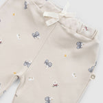 Organik Pamuk Bebek Pantolonu Bej Little Farm Pantolon Little Gusto