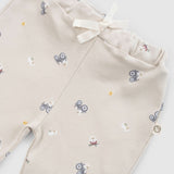 Organik Pamuk Bebek Pantolonu Bej Little Farm Pantolon Little Gusto
