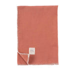 Bebek Müslin Bezi Örtü ve Kese Seti Organik Pamuk 120 cm Pembe - Little Gusto - 