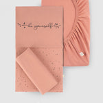 Organik Pamuk Cosmos Pembe Bebek Nevresim Yastık Seti - Little Gusto - Bebek Nevresim