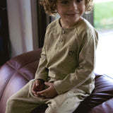 Bebek Pijama Takımı Cosmos Haki Organik  Pamuk - Little Gusto - Bebek Takımları