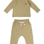 Bebek Pijama Takımı Cosmos Haki Organik  Pamuk - Little Gusto - 