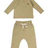 Bebek Pijama Takımı Cosmos Haki Organik  Pamuk - Little Gusto - 