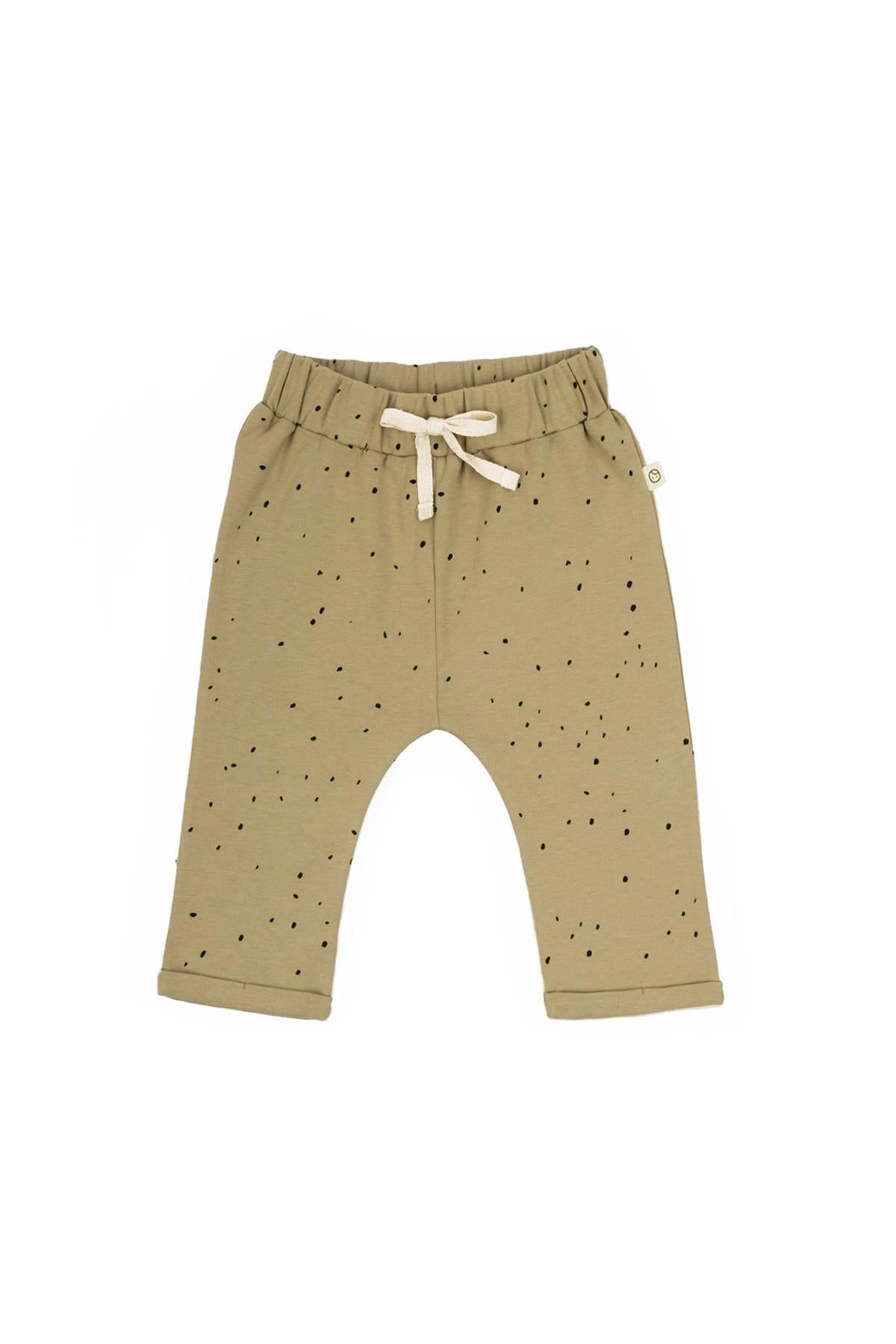 Bebek Pijama Takımı Cosmos Haki Organik  Pamuk - Little Gusto - 