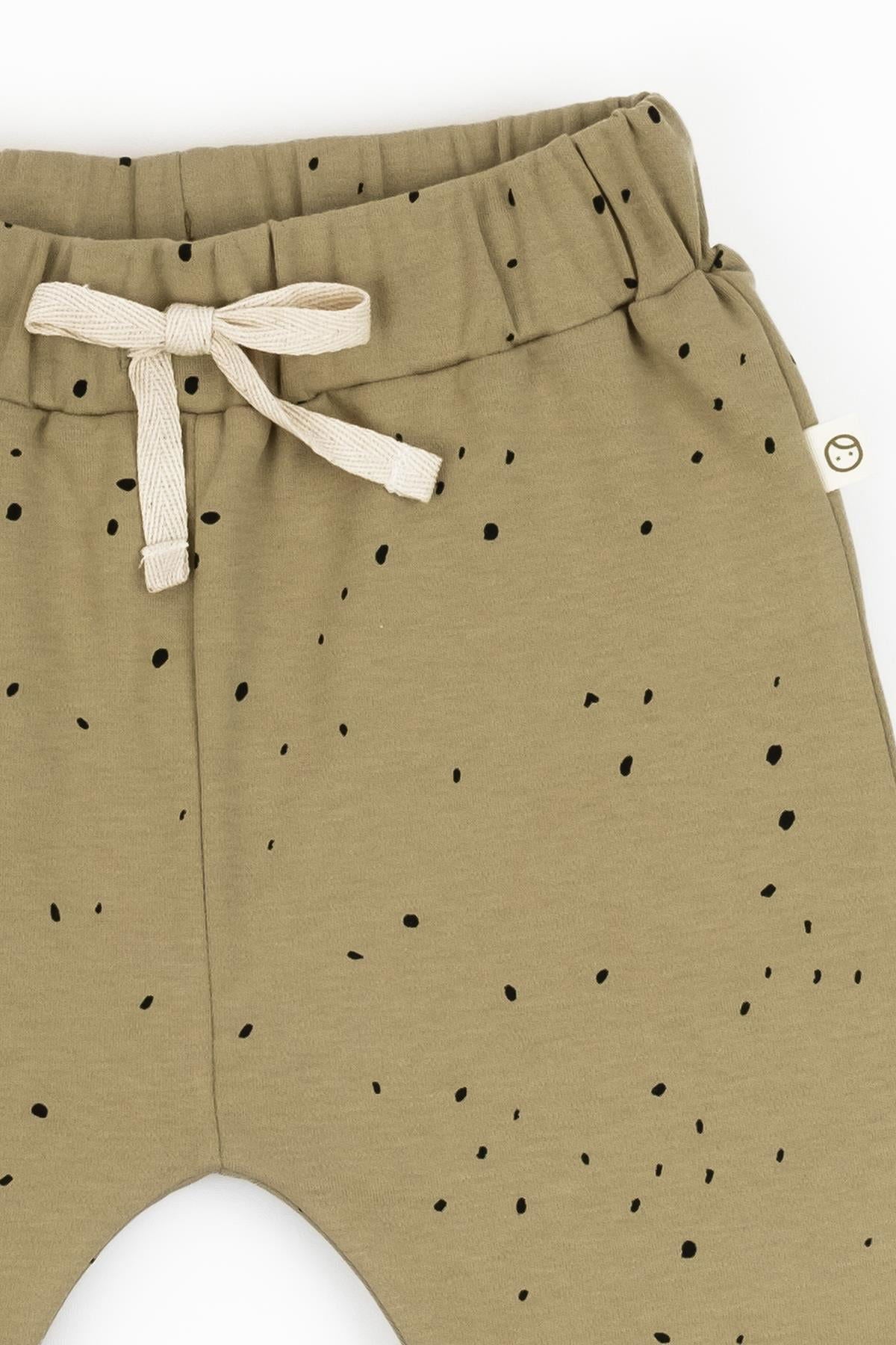 Bebek Pijama Takımı Cosmos Haki Organik  Pamuk - Little Gusto - 