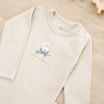 Uzun Kollu Organik Pamuk Bej Body Little Farm Zıbın & Body Little Gusto