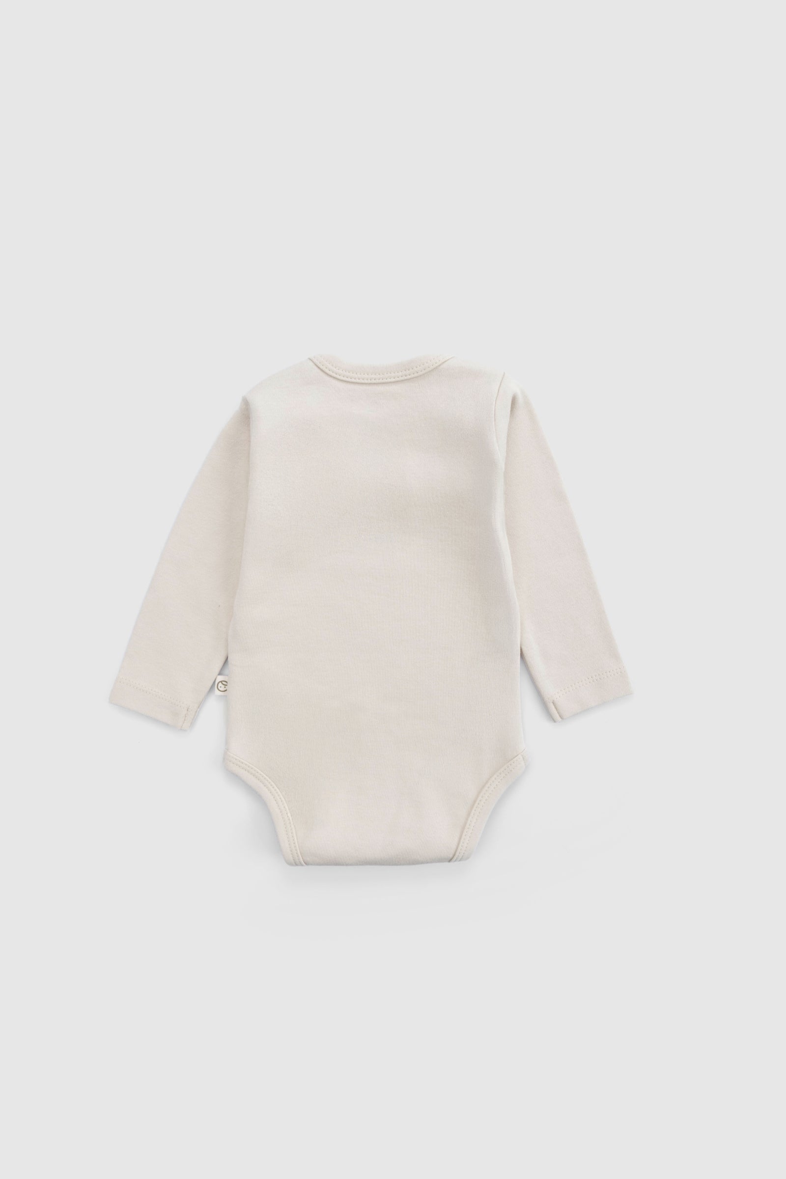 Uzun Kollu Organik Pamuk Bej Body Little Farm Zıbın & Body Little Gusto