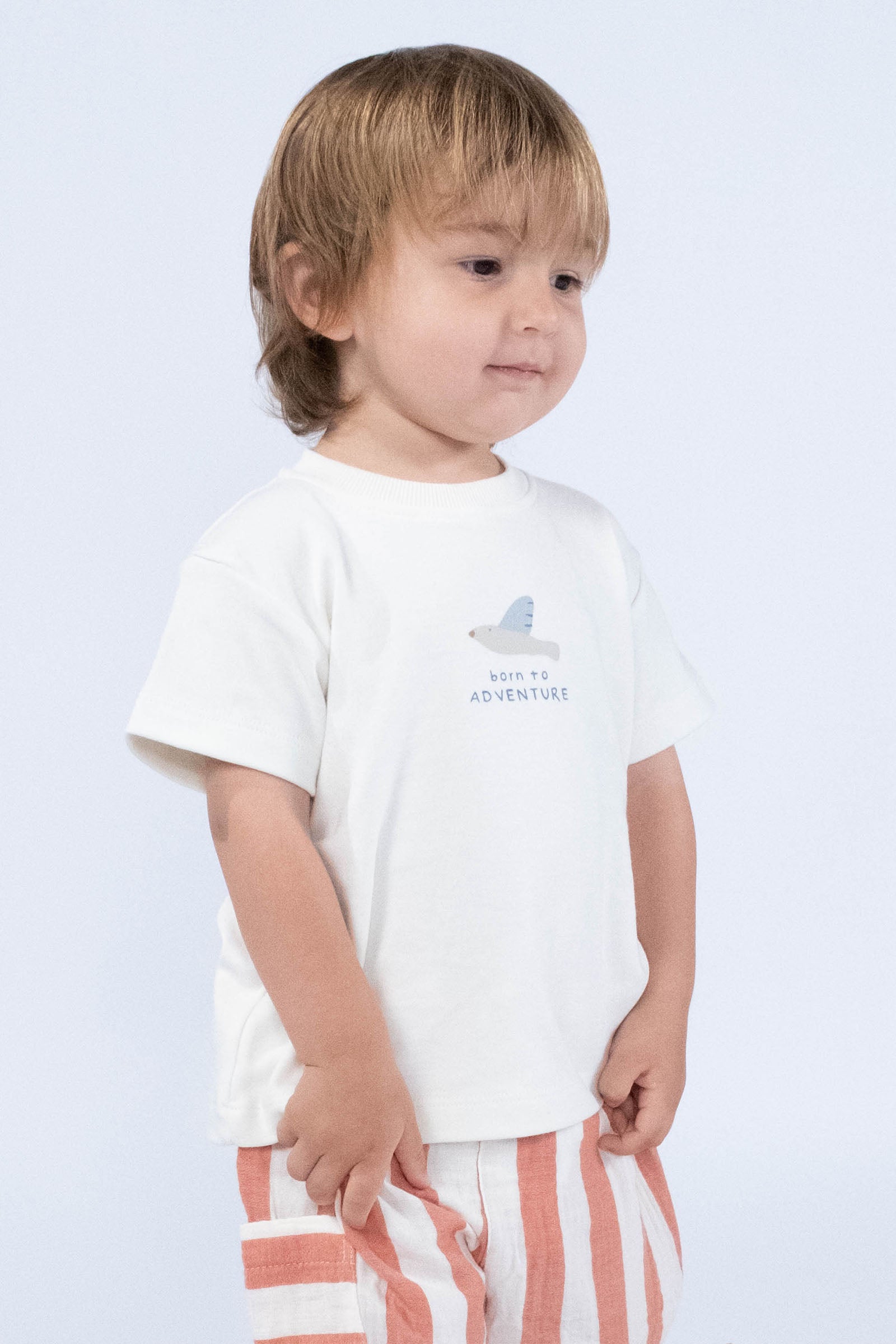 Organik Pamuk Bebek Tişört Adventure Tişört Little Gusto