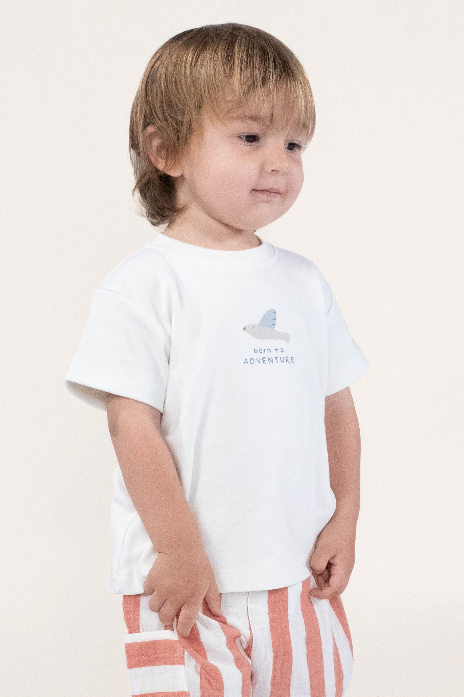 Organik Pamuk Bebek Tişört Adventure Tişört Little Gusto