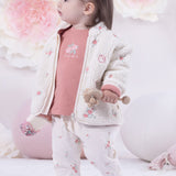 Wellsoft Çiçek Nakışlı Ekru Bebek Ceket Ceket Little Gusto