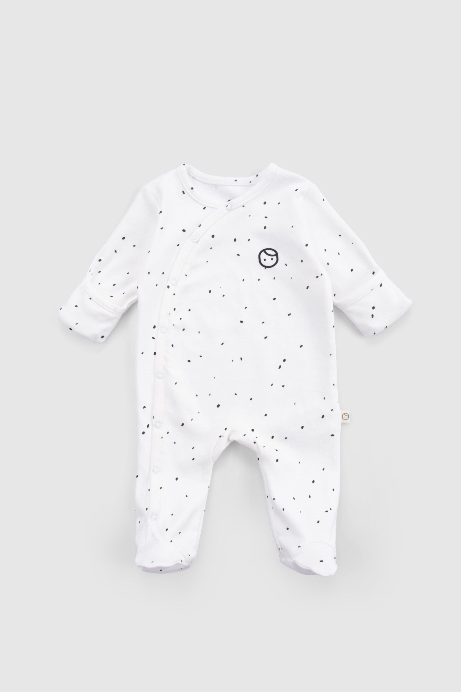 Patikli Tulum Yenidoğan Cosmos Beyaz Organik Pamuk Tulum Little Gusto