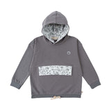 Cepli Kapüşonlu Sweat Çocuk Gri Organik Pamuk - Little Gusto - Çocuk Sweat