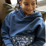 Cepli Kapüşonlu Sweat Çocuk Lacivert Organik Pamuk - Little Gusto - Çocuk Sweat