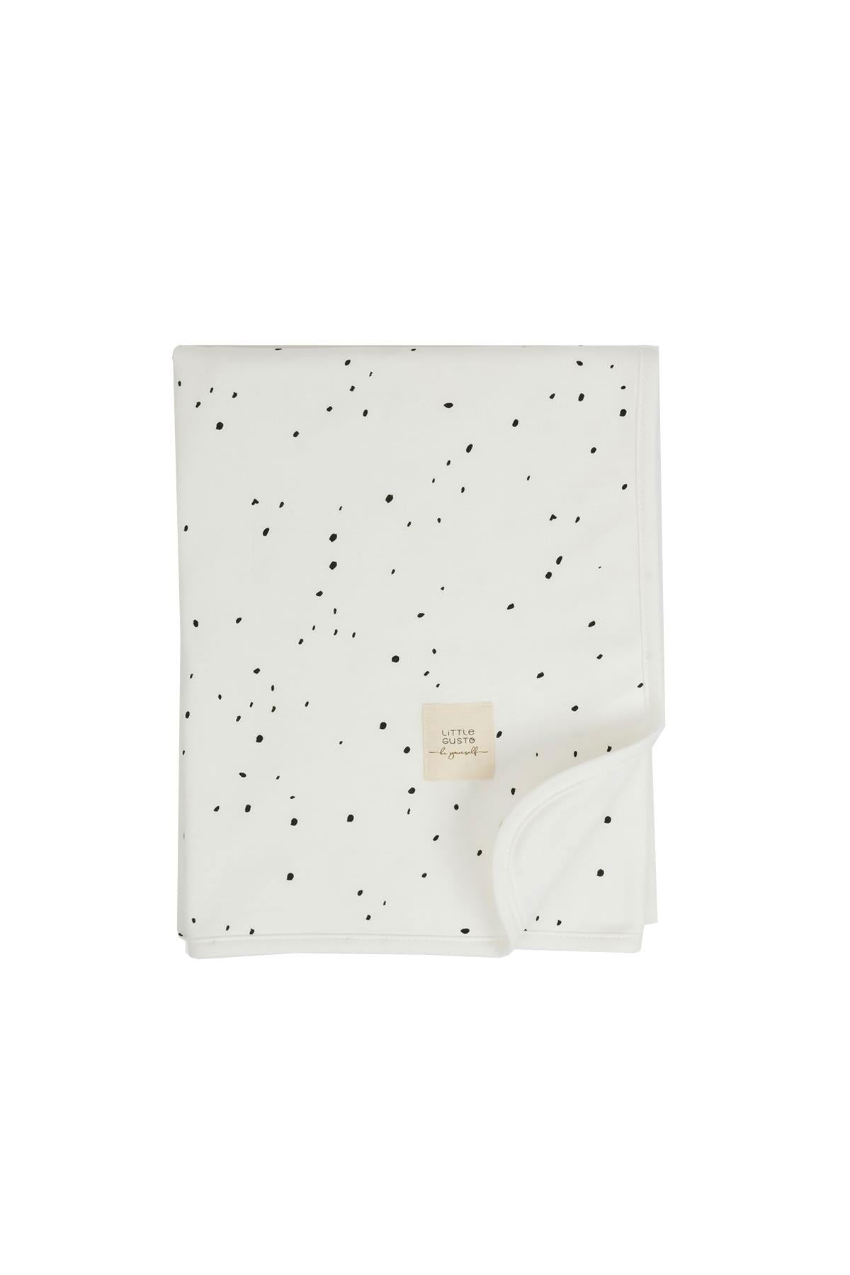 Organik Pamuk 80x100cm Çift Katlı Beyaz Bebek Battaniyesi - Little Gusto - 