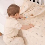 Organik Pamuk 80x100cm Çift Katlı Büyük Pamuk Bebek Battaniyesi - Little Gusto - Bebek Battaniye