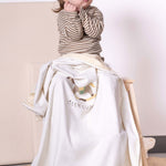 Çift Katlı Organik Pamuk Bebek Battaniyesi Playtime Ayıcık Desenli - Little Gusto - 