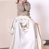 Çift Katlı Organik Pamuk Bebek Battaniyesi Playtime Ayıcık Desenli - Little Gusto - 