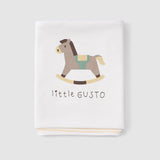 Çift Katlı Organik Pamuk Bebek Battaniyesi Playtime Tay Desenli - Little Gusto - Yenidoğan Battaniye