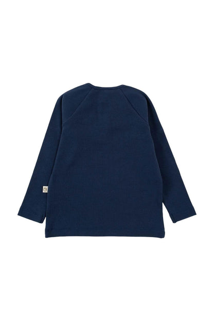 Çocuk Kaşkorse Sweatshirt Lacivert Organik Pamuk - Little Gusto - 