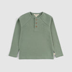 Çocuk Kaşkorse Sweatshirt Yeşil Organik Pamuk - Little Gusto - Çocuk Sweat