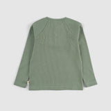 Çocuk Kaşkorse Sweatshirt Yeşil Organik Pamuk - Little Gusto - 