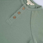 Çocuk Kaşkorse Sweatshirt Yeşil Organik Pamuk - Little Gusto - 