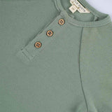 Çocuk Kaşkorse Sweatshirt Yeşil Organik Pamuk - Little Gusto - 