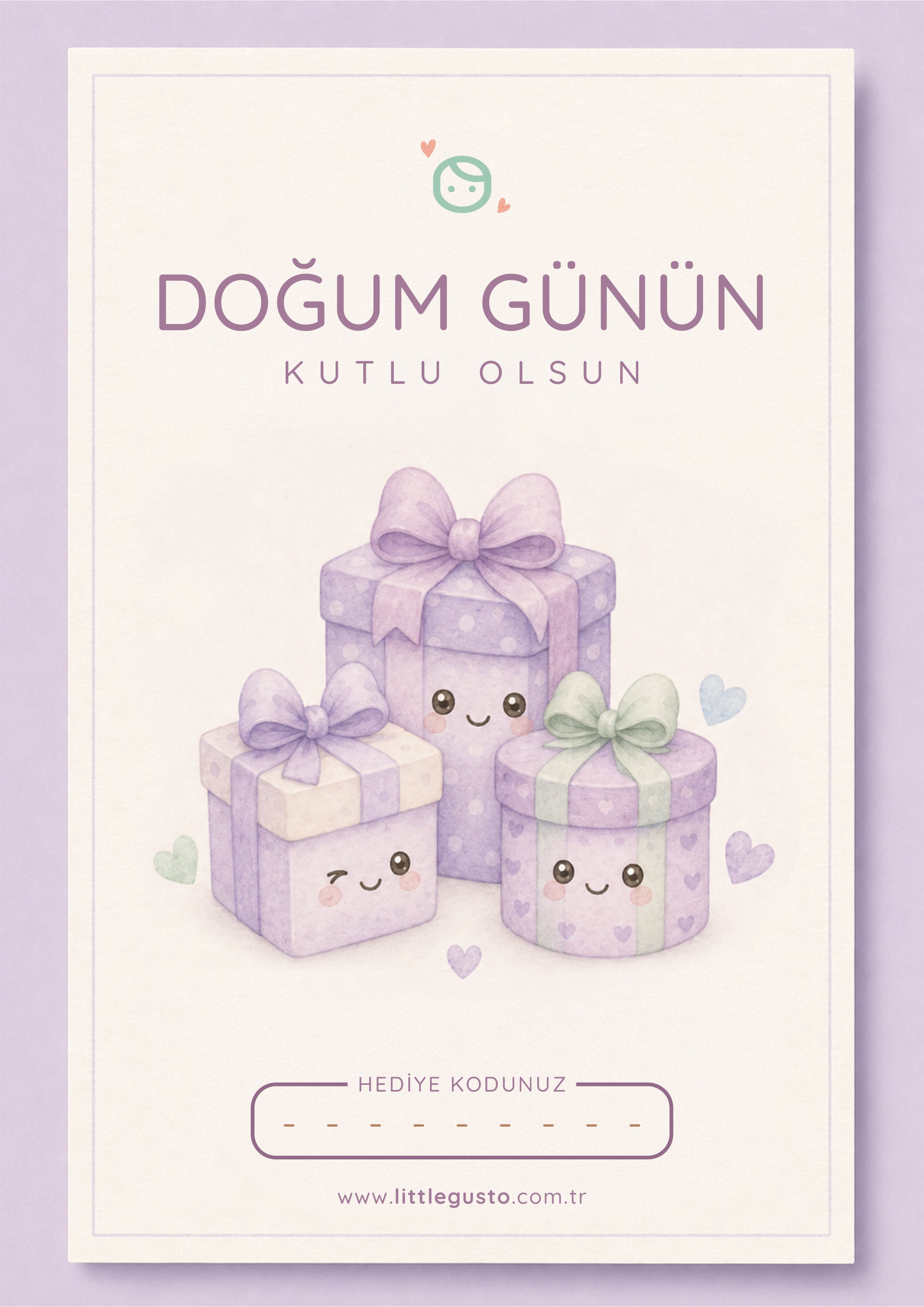 Doğum Günü Kartı Hediye Kutusu Hediye Kartı Little Gusto