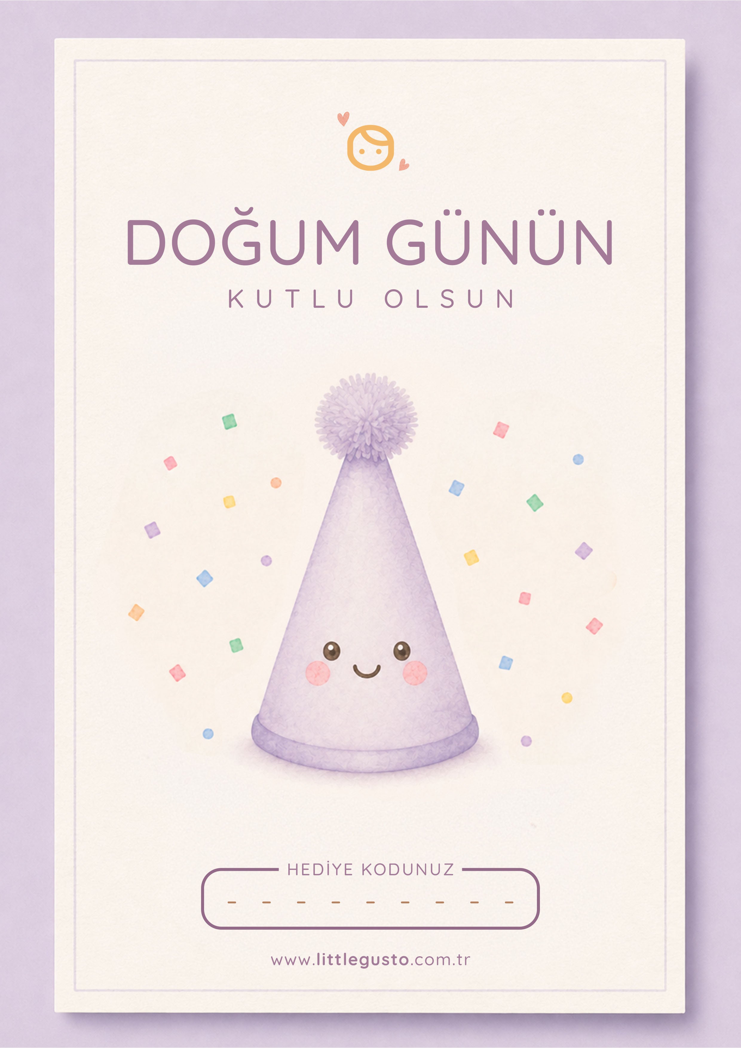 Doğum Günü Kartı Kukuleta Hediye Kartı Little Gusto