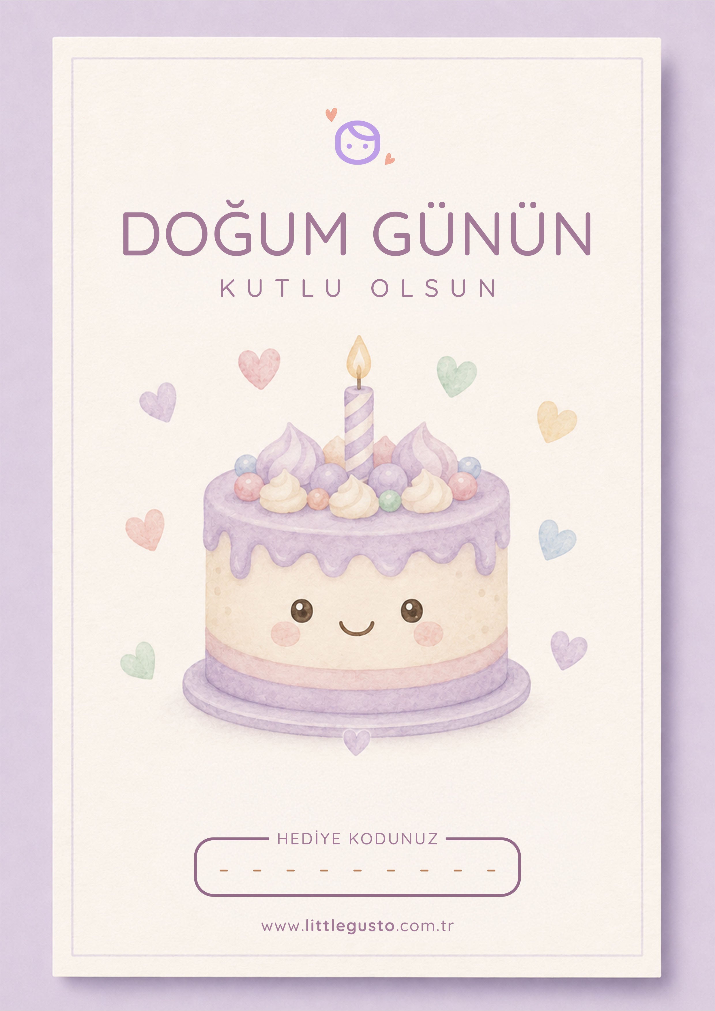 Doğum Günü Kartı Pasta Hediye Kartı Little Gusto
