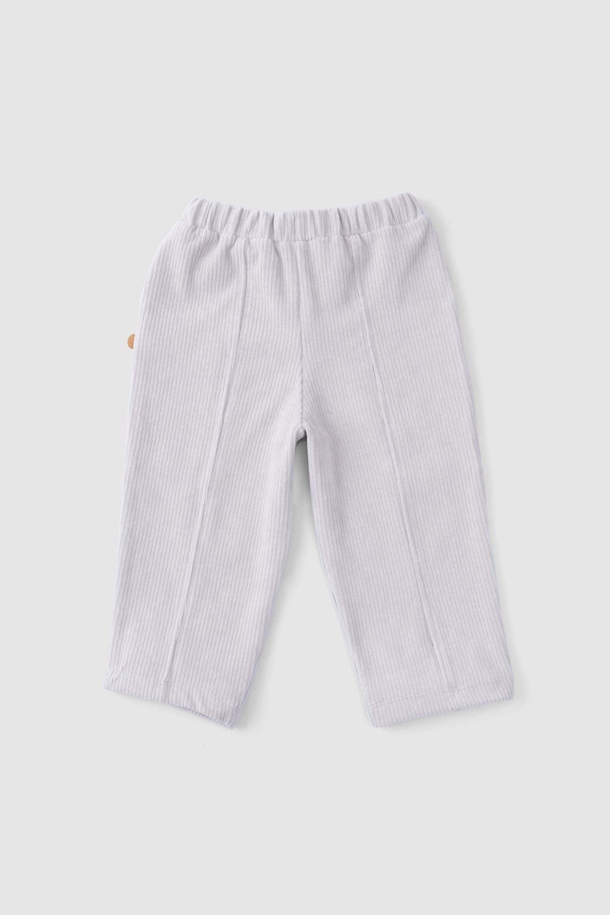 Fitilli Kadife Bebek Pantolon Gri - Little Gusto